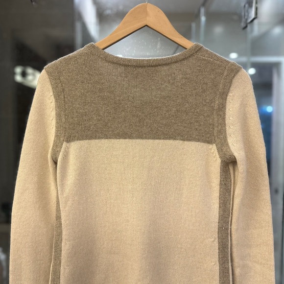 Derek Lam Cashmere Color-Block Button-Up Cardigan Sweater (Beige/Taupe) - Picture 11 of 15